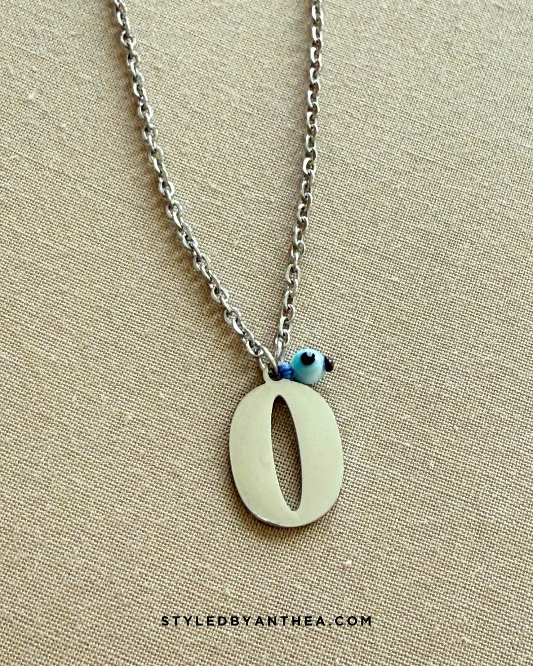 AlphaBeta Silver Evil Eye Necklace Limited Edition - Styled by Anthea