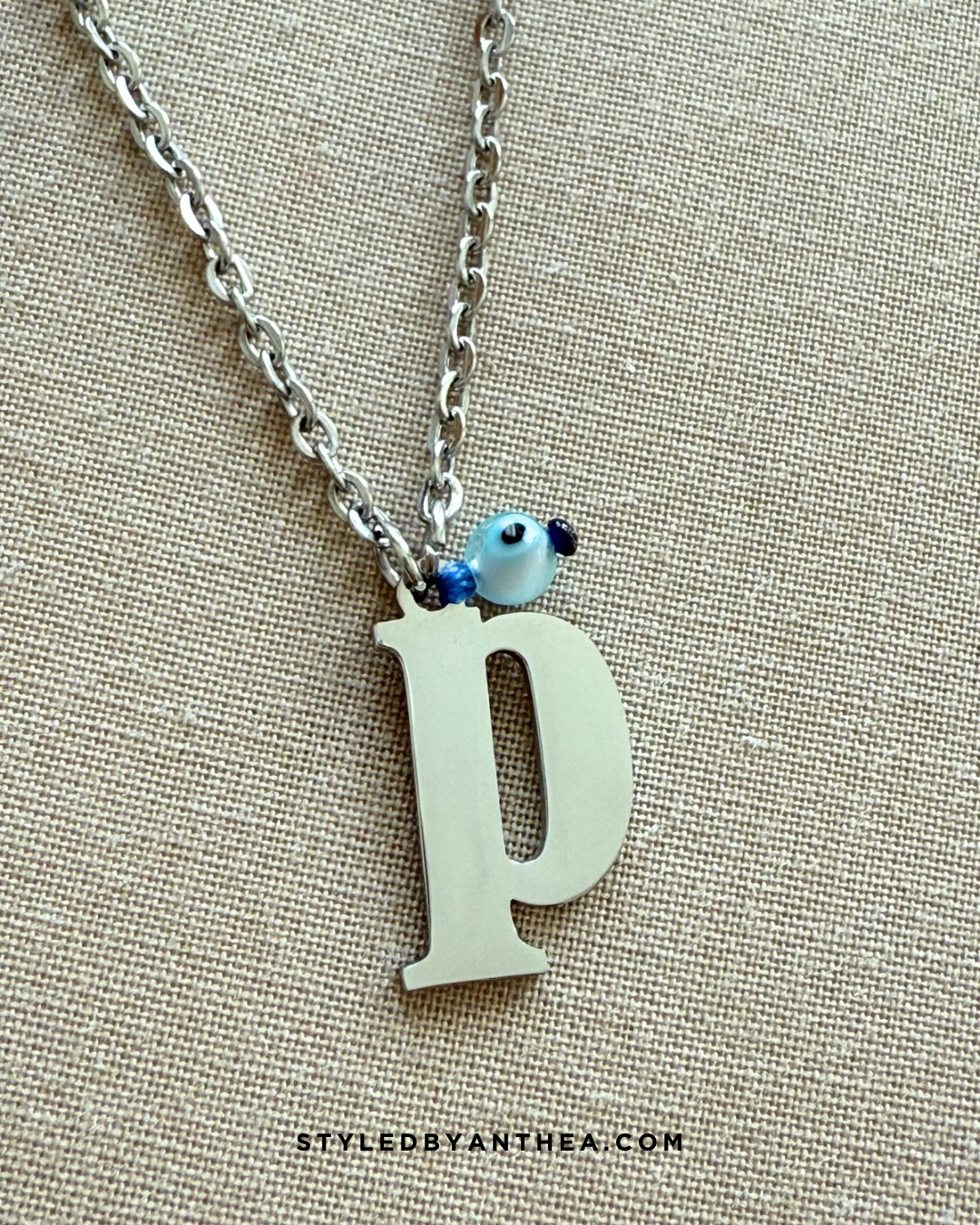 AlphaBeta Silver Evil Eye Necklace Limited Edition - Styled by Anthea