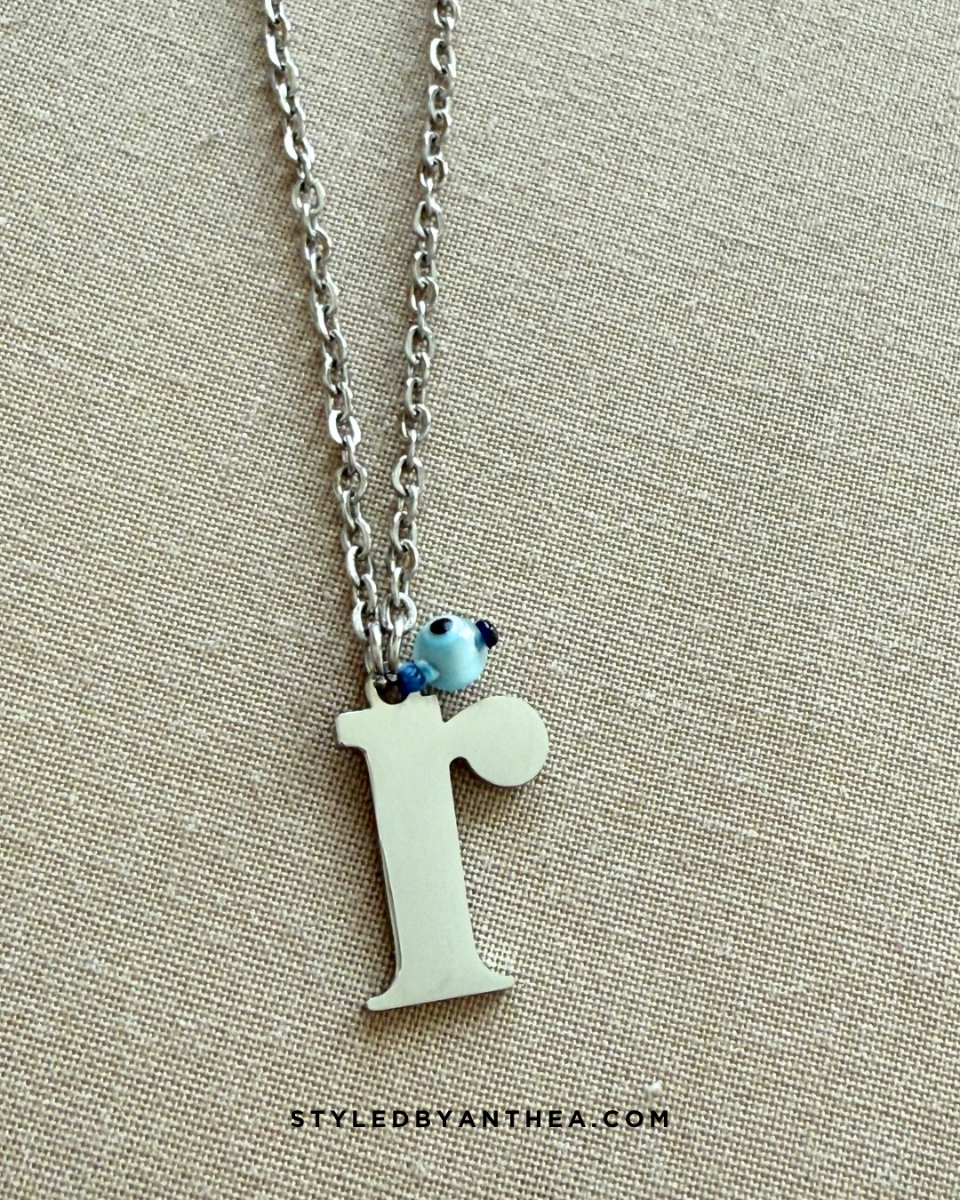 AlphaBeta Silver Evil Eye Necklace Limited Edition - Styled by Anthea