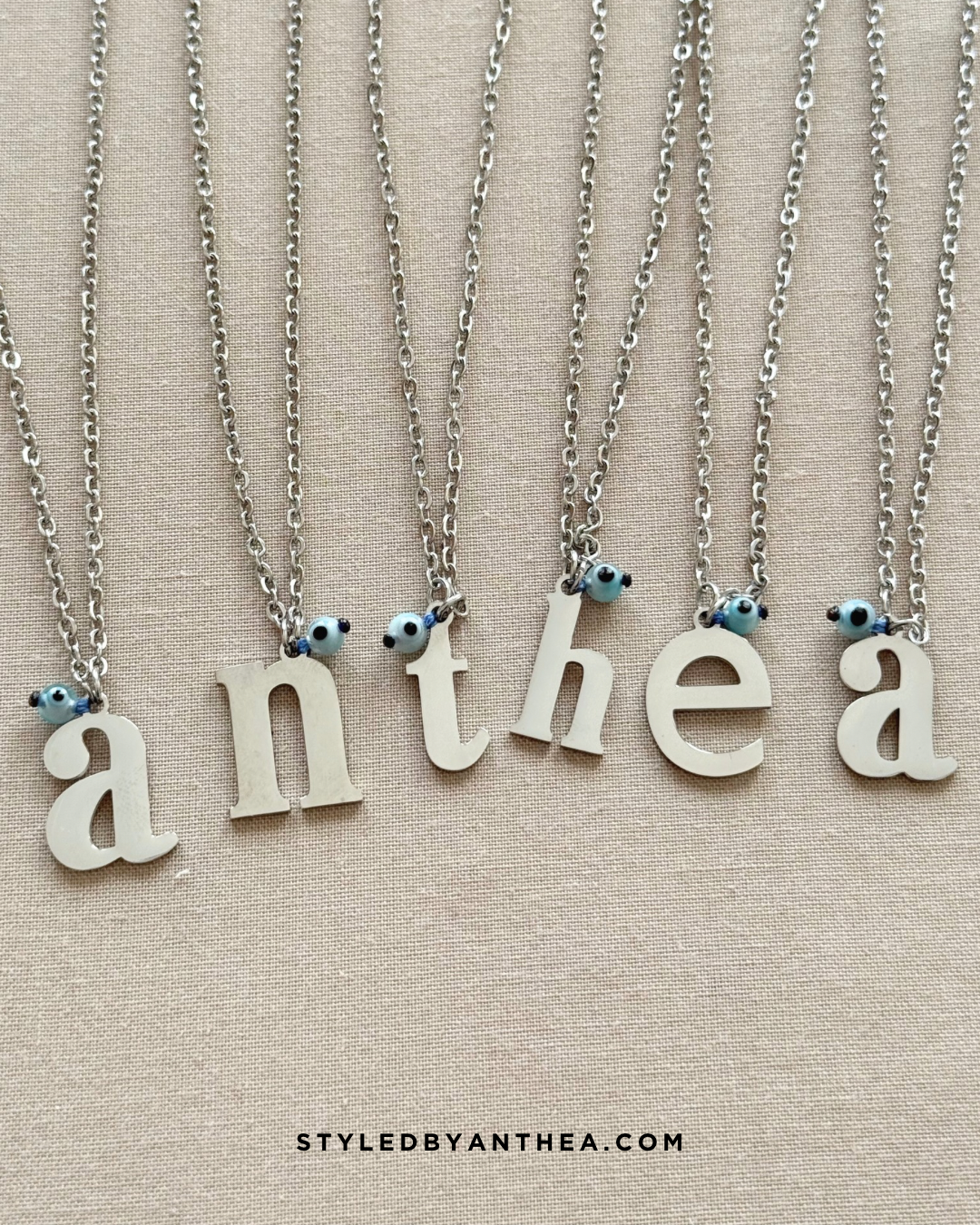 AlphaBeta Silver Evil Eye Necklace Limited Edition - Styled by Anthea