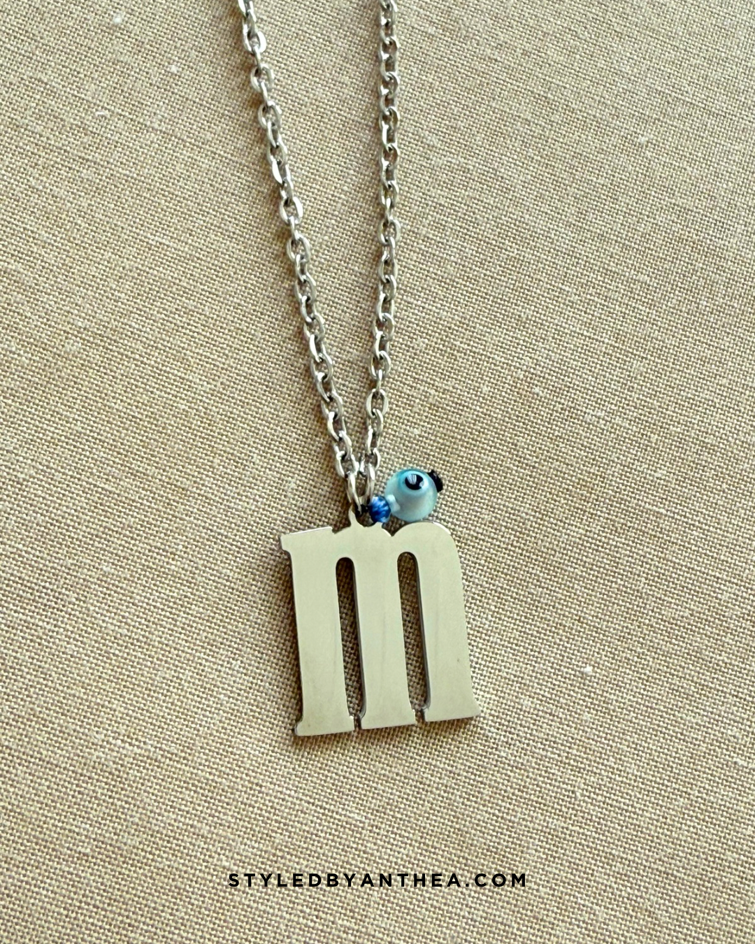 AlphaBeta Silver Evil Eye Necklace Limited Edition - Styled by Anthea