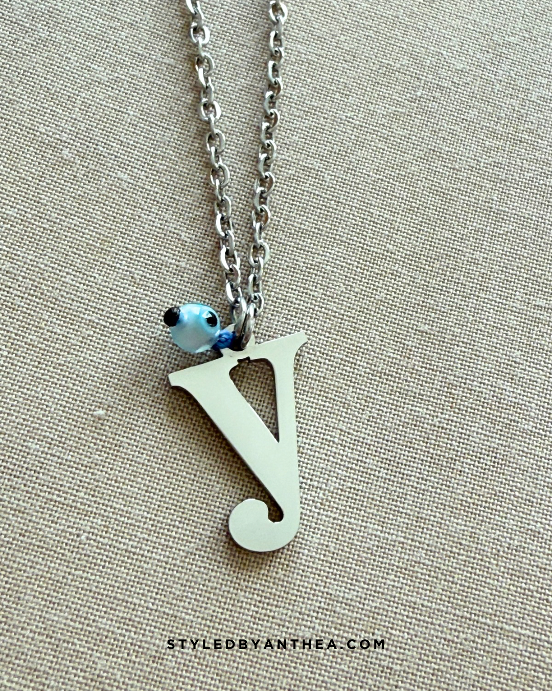 AlphaBeta Silver Evil Eye Necklace Limited Edition - Styled by Anthea