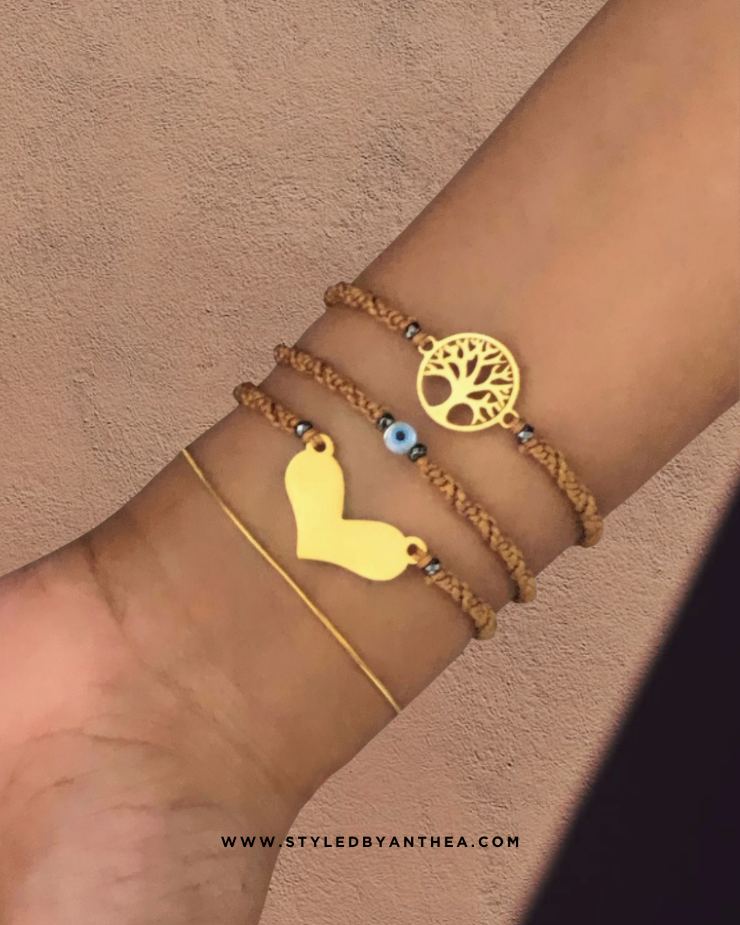 Akrotiri Tan Bracelet Stack