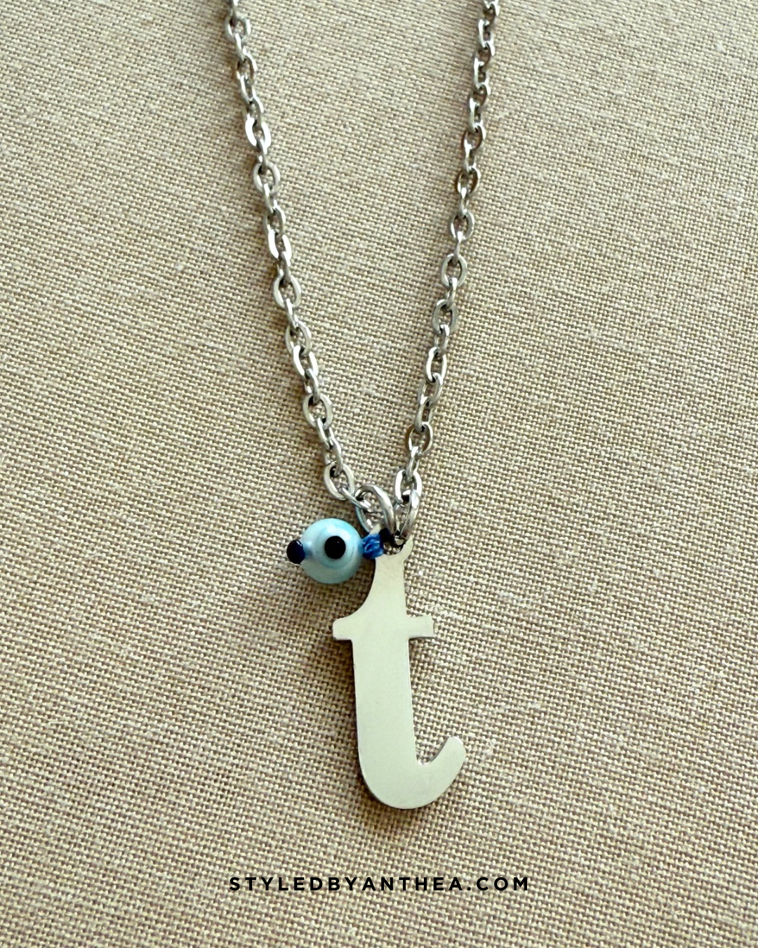 AlphaBeta Silver Evil Eye Necklace Limited Edition - Styled by Anthea