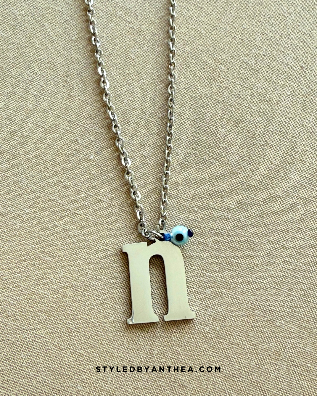 AlphaBeta Silver Evil Eye Necklace Limited Edition - Styled by Anthea