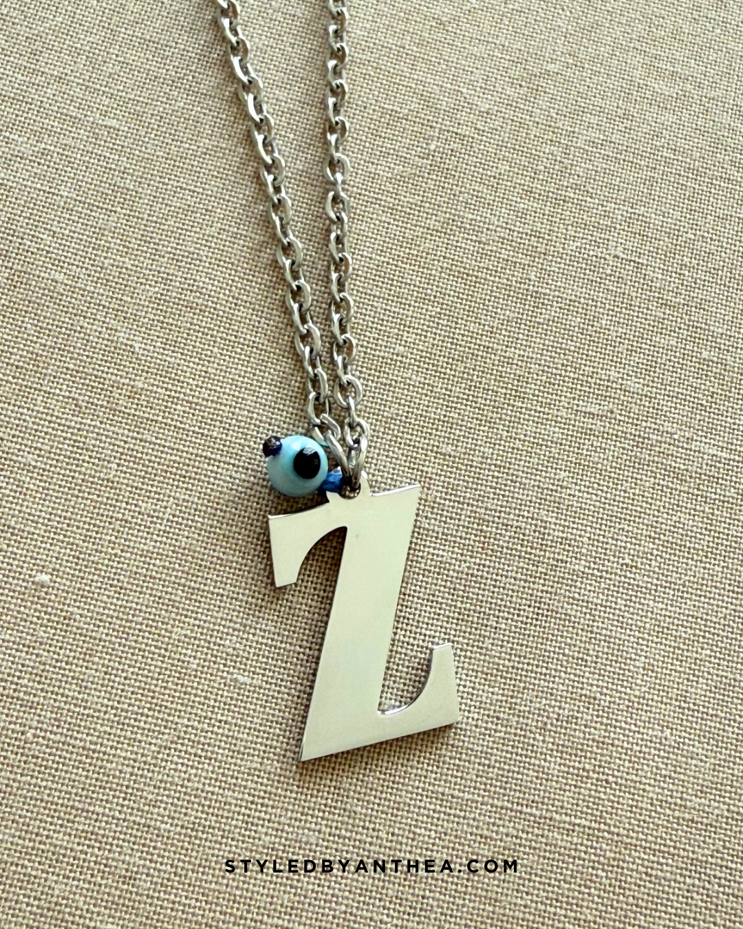 AlphaBeta Silver Evil Eye Necklace Limited Edition - Styled by Anthea