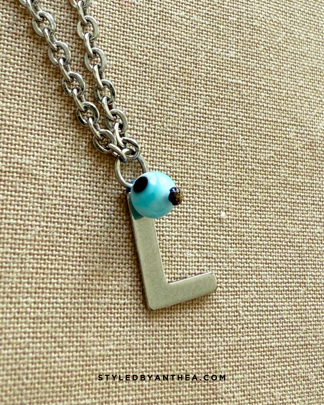 AlphaBeta Silver Evil Eye Necklace Limited Edition - Styled by Anthea