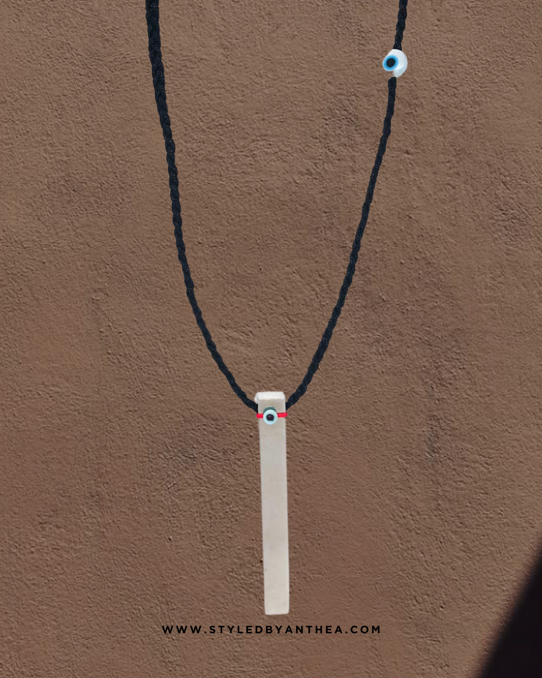 Men’s Adjustable Braided Black Necklace- Kerkyra