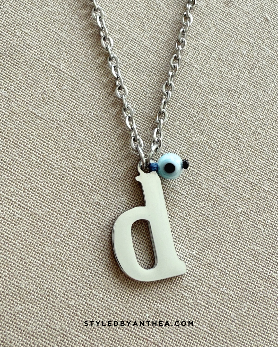 AlphaBeta Silver Evil Eye Necklace Limited Edition - Styled by Anthea