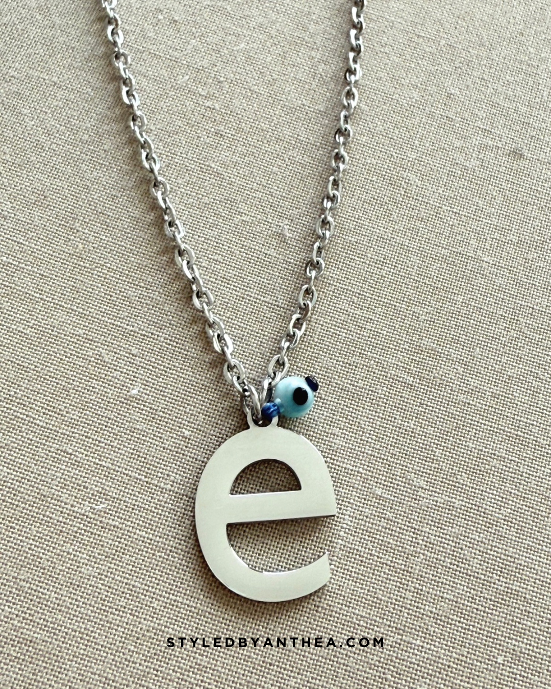 AlphaBeta Silver Evil Eye Necklace Limited Edition - Styled by Anthea