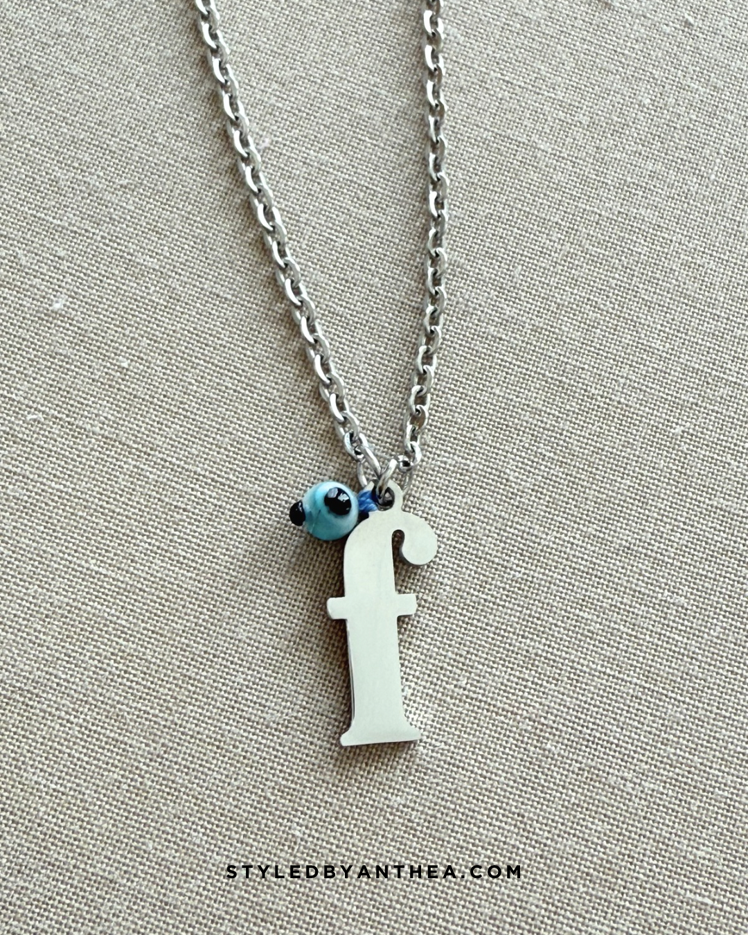 AlphaBeta Silver Evil Eye Necklace Limited Edition - Styled by Anthea