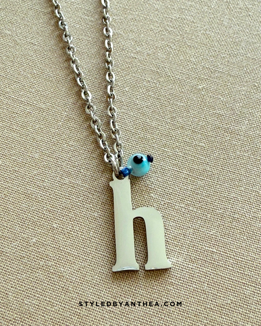 AlphaBeta Silver Evil Eye Necklace Limited Edition - Styled by Anthea