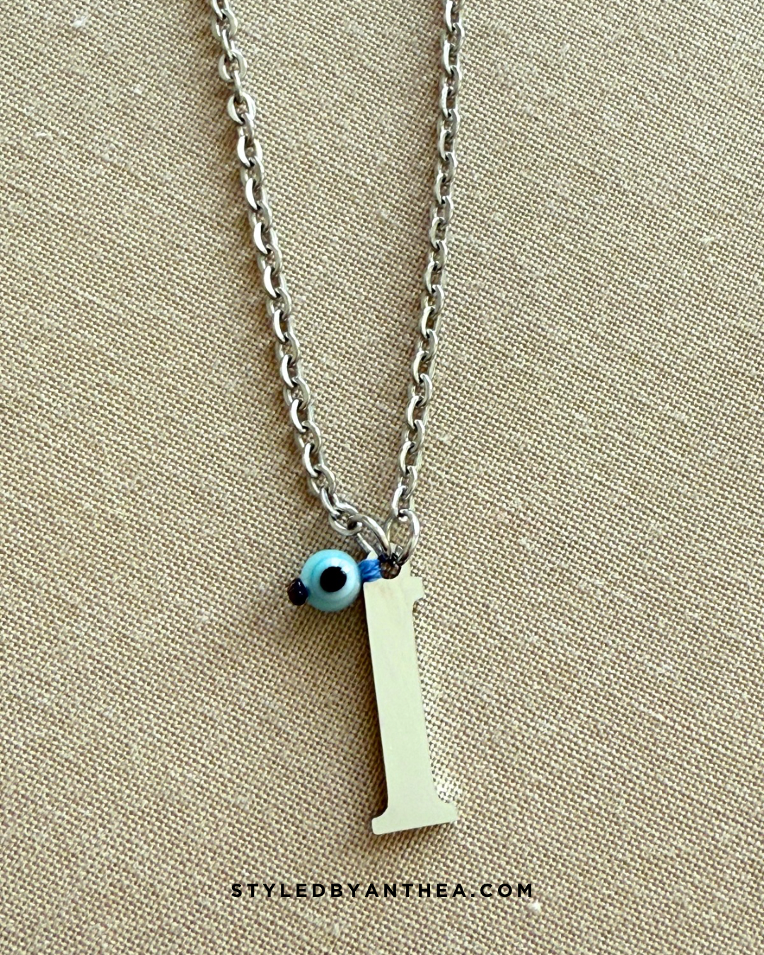 AlphaBeta Silver Evil Eye Necklace Limited Edition - Styled by Anthea
