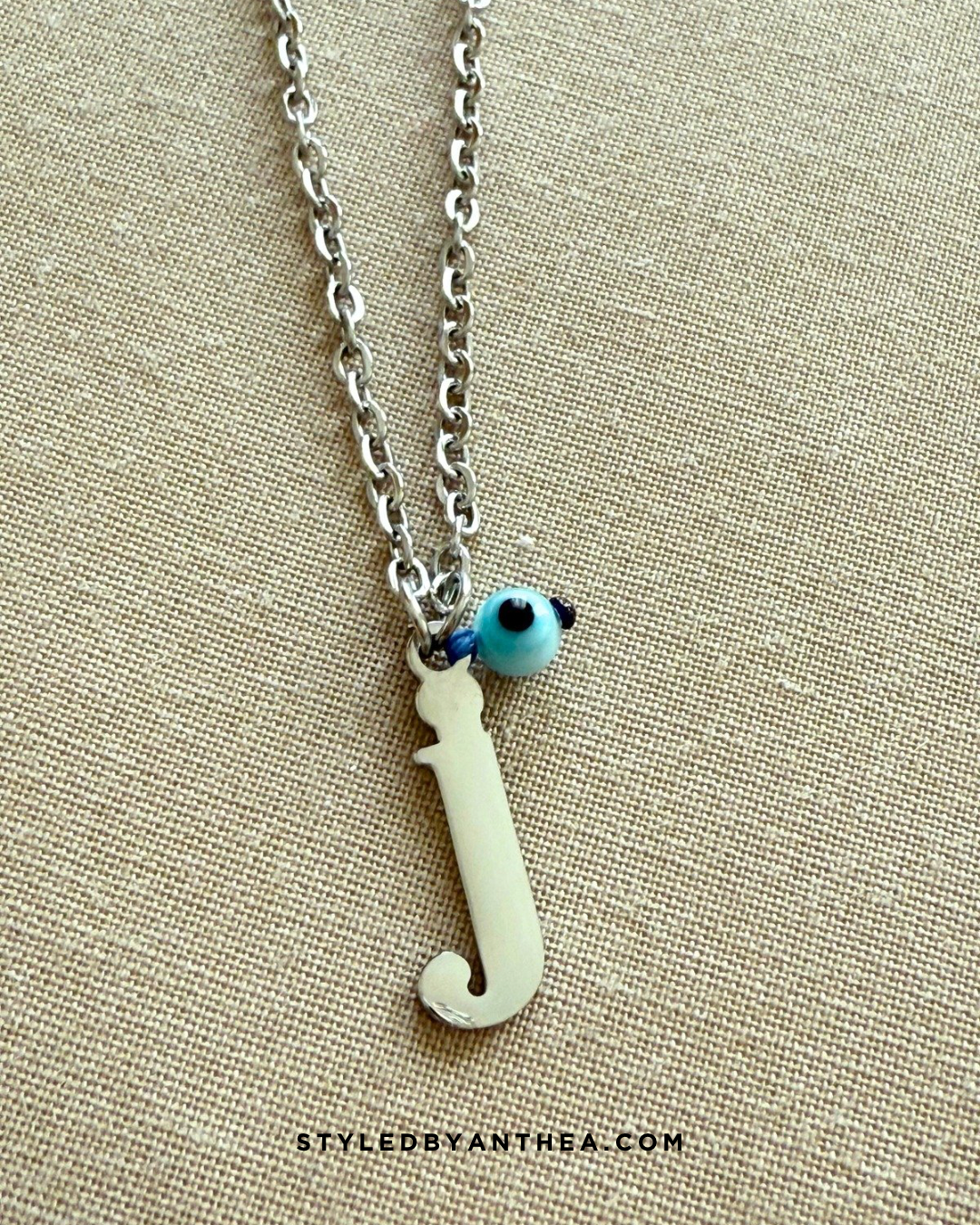 AlphaBeta Silver Evil Eye Necklace Limited Edition - Styled by Anthea
