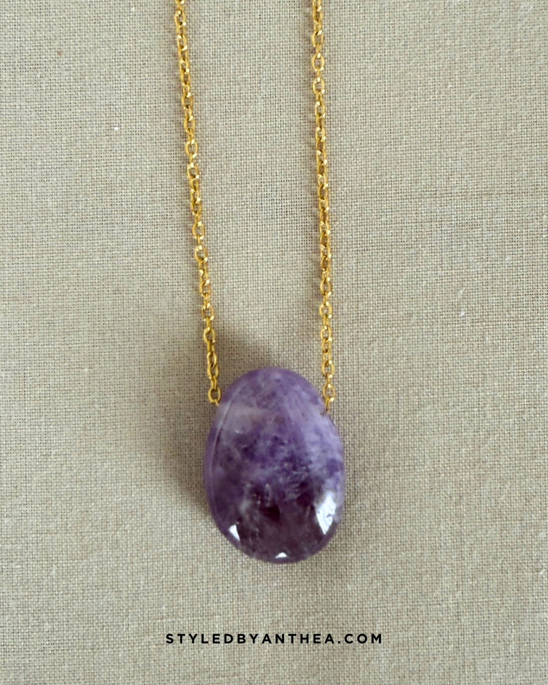 Delphion - Amethyst Necklace - Styled by Anthea