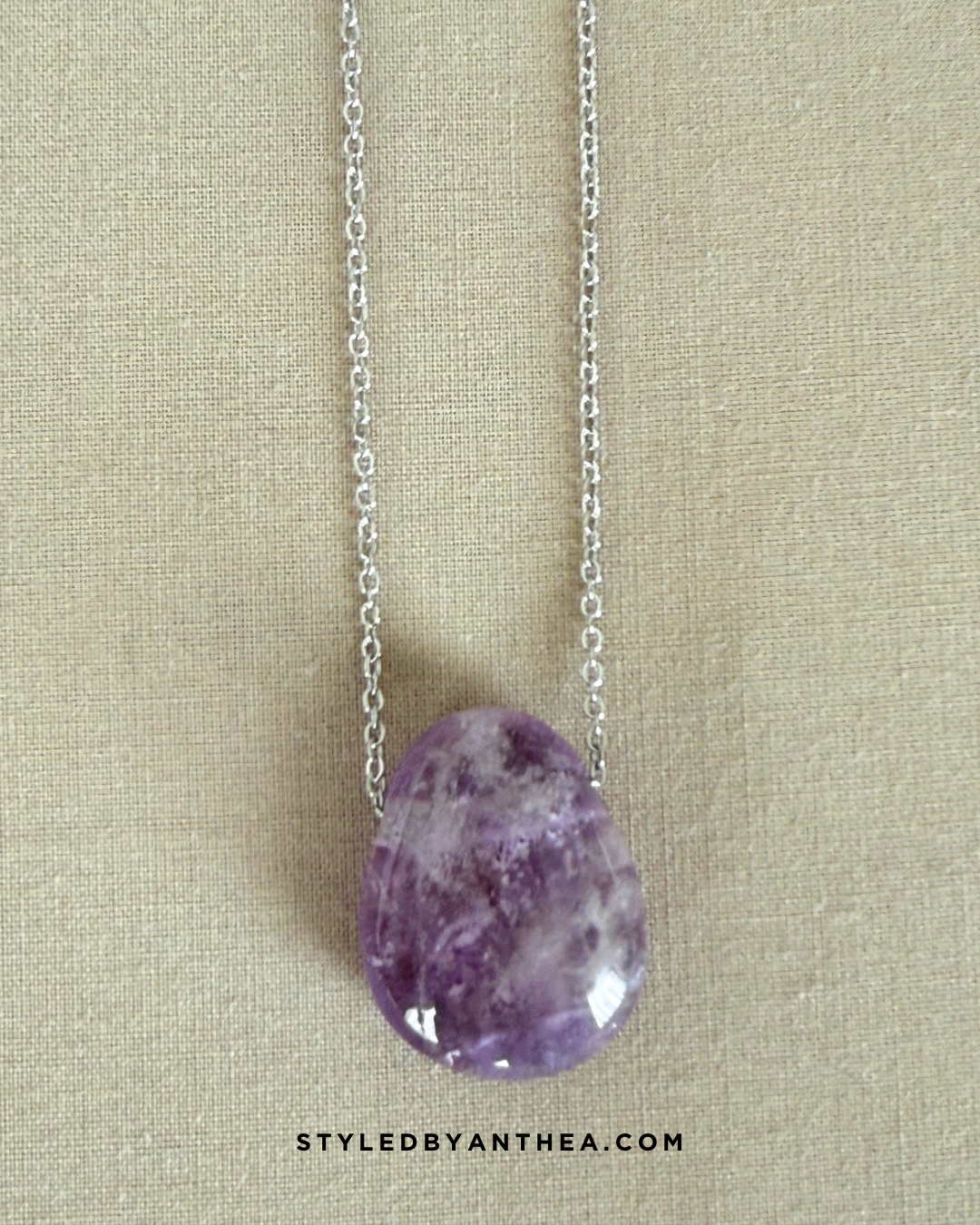 Delphion - Amethyst Necklace - Styled by Anthea