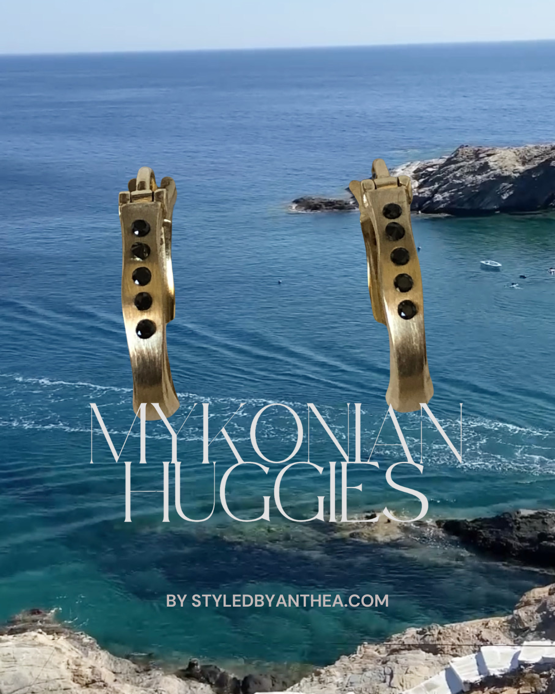 CYCLADE ~ Myconian Huggie Earrings