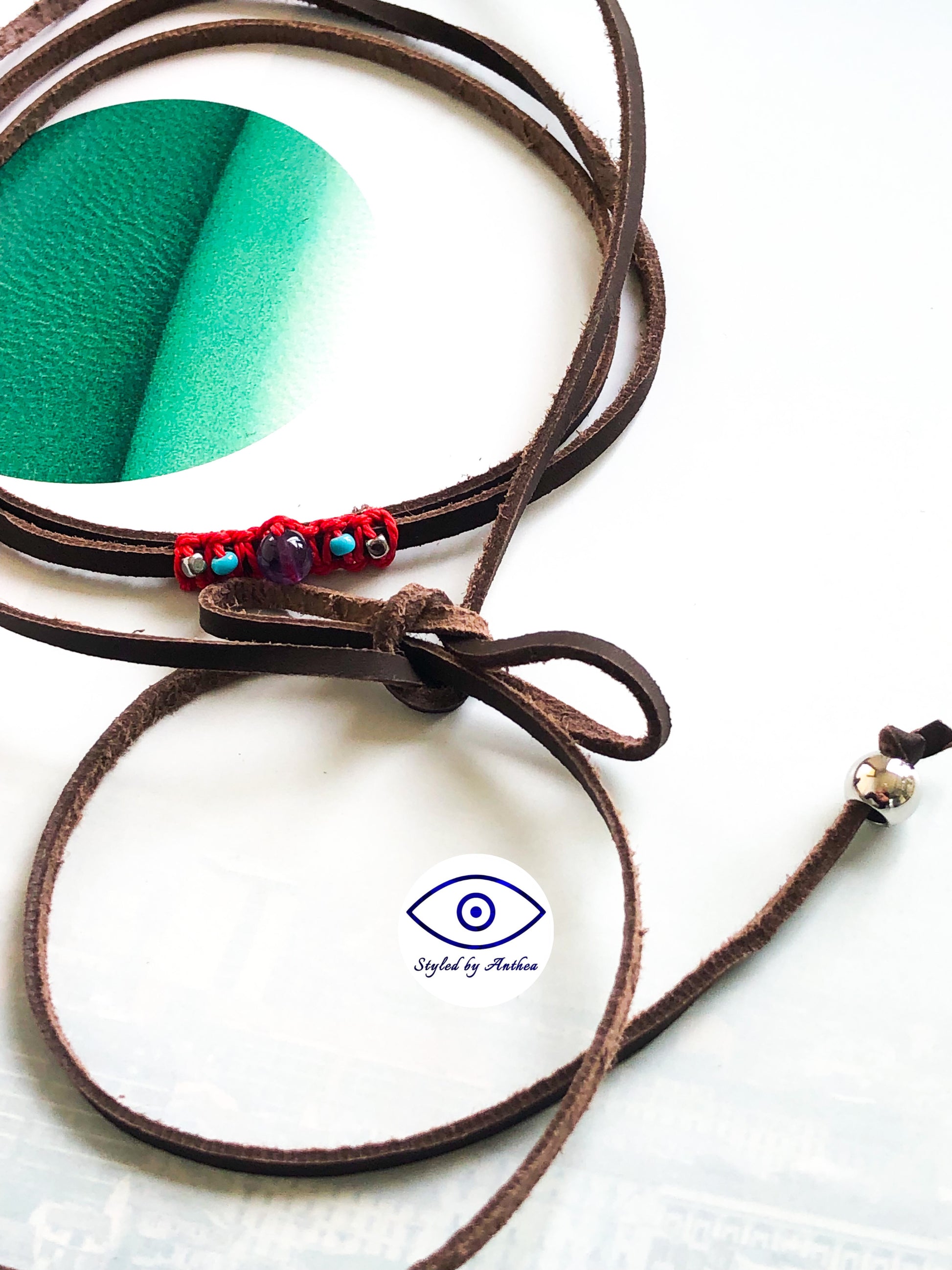 Delphion - Athena Wrap Necklace - Amethyst - Styled by Anthea