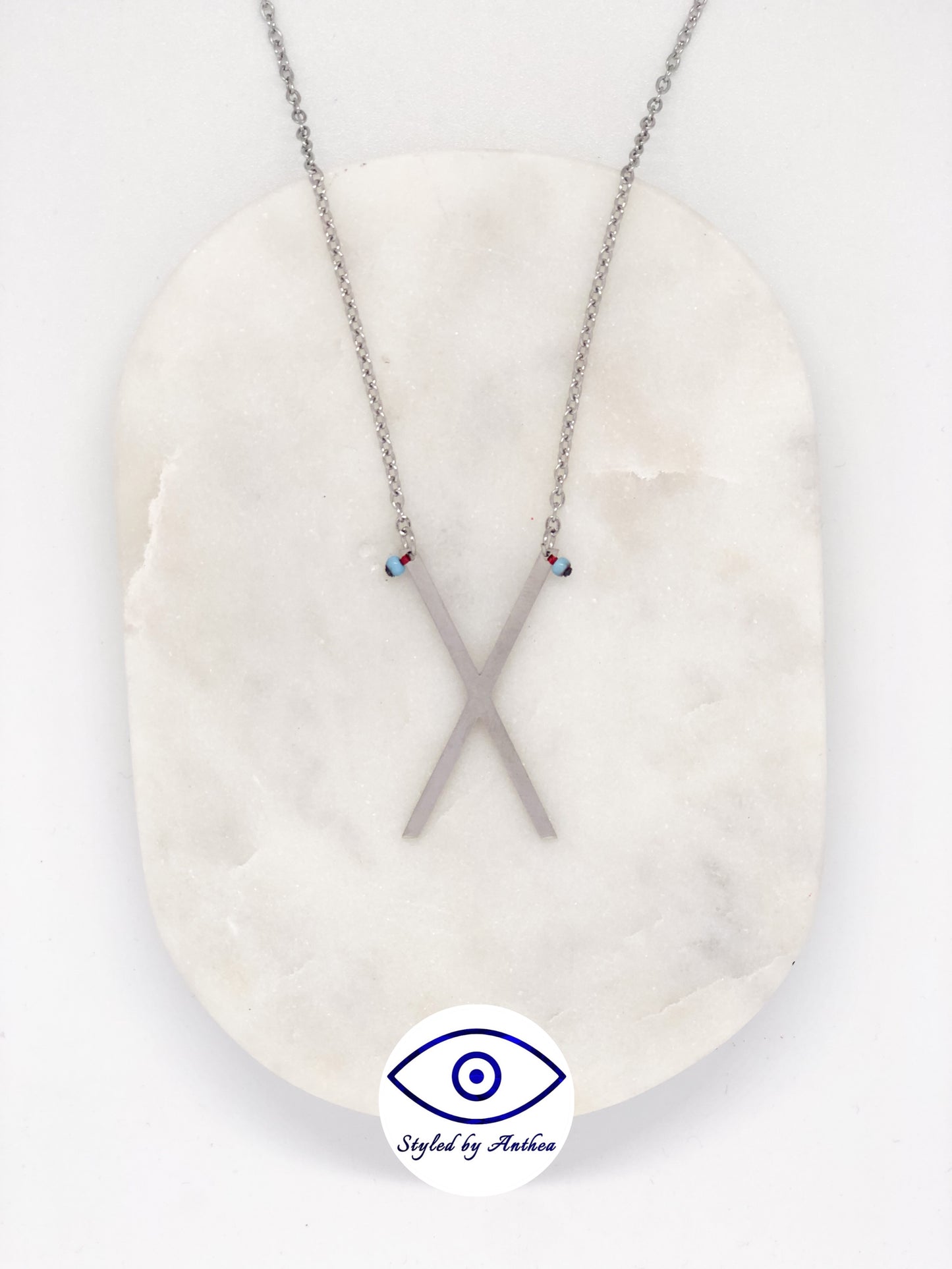 ALPHABET Silver Necklace - A-Z