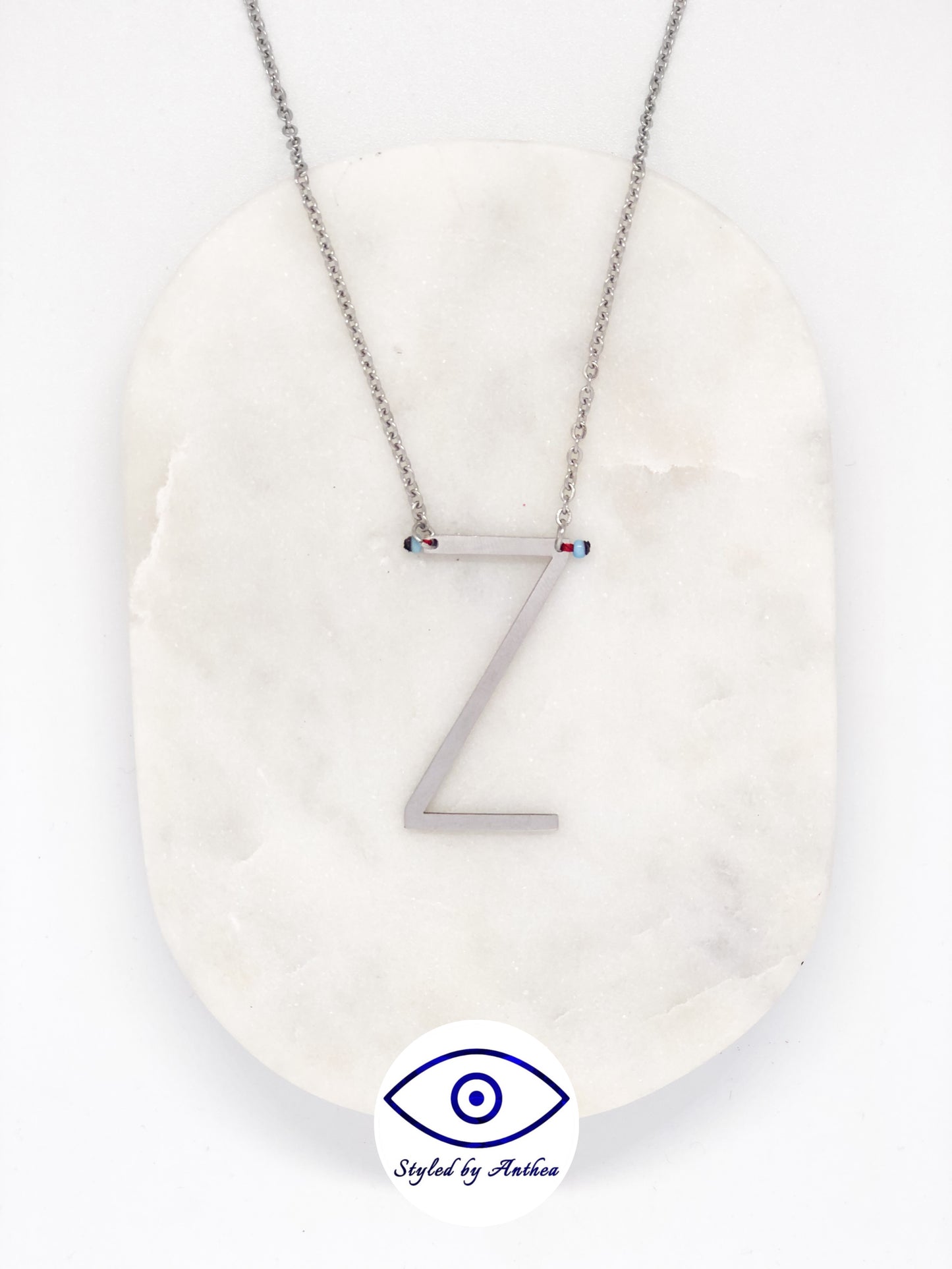 ALPHABET Silver Necklace - A-Z