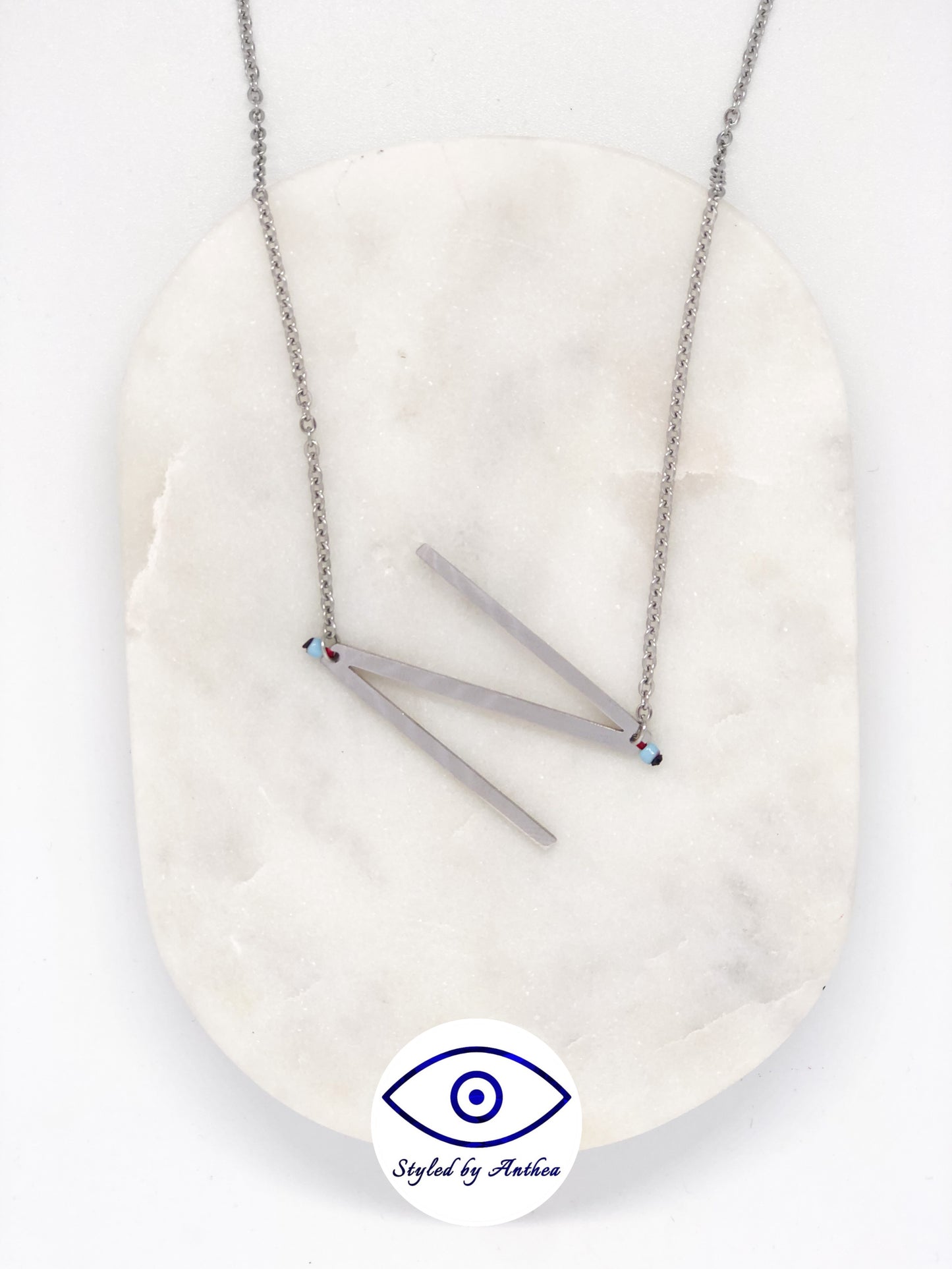ALPHABET Silver Necklace - A-Z