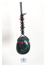 Load image into Gallery viewer, Delphion- Adjustable Black Necklace - Bloodstone