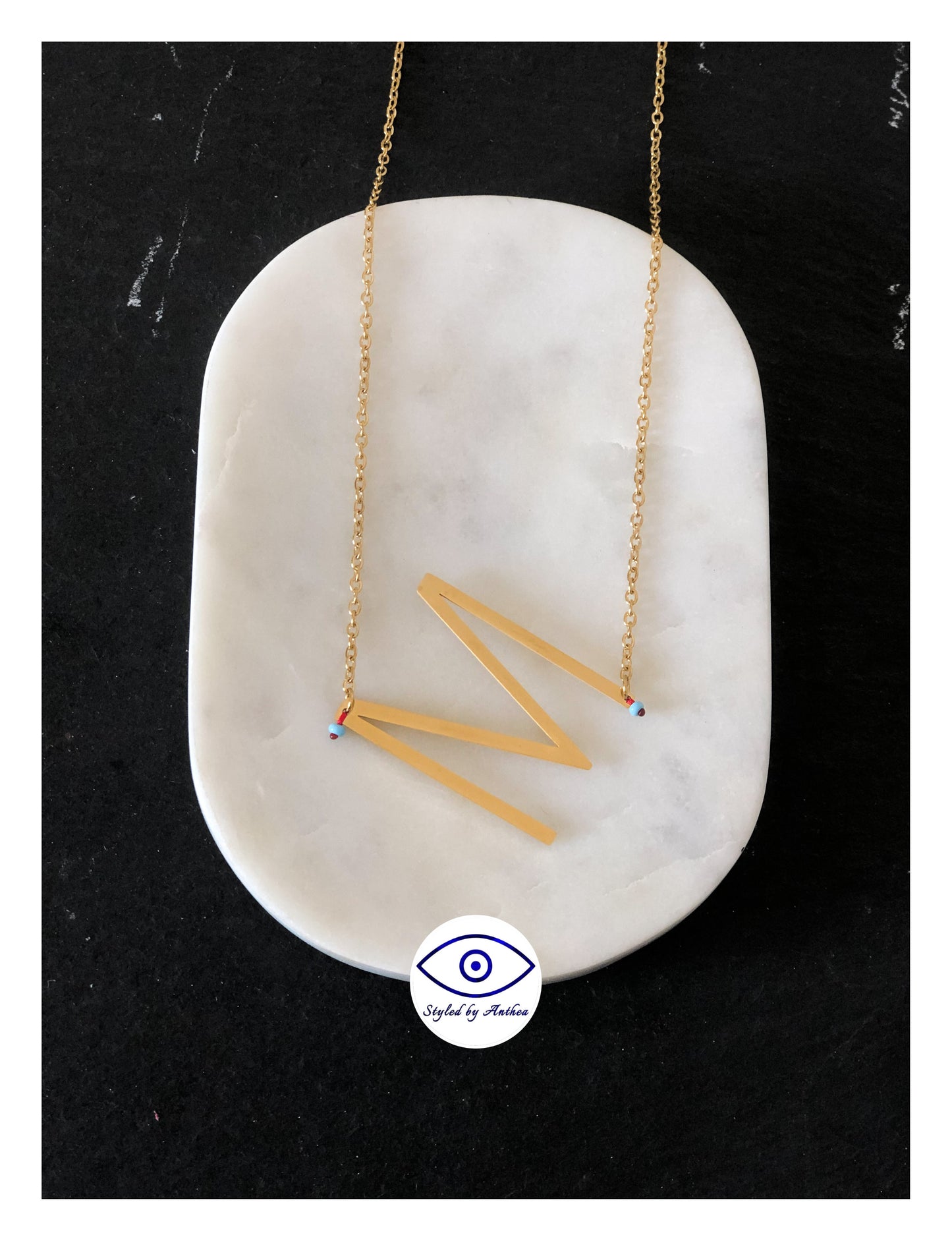 ALPHABET Gold Necklaces - A-Z - Styled by Anthea