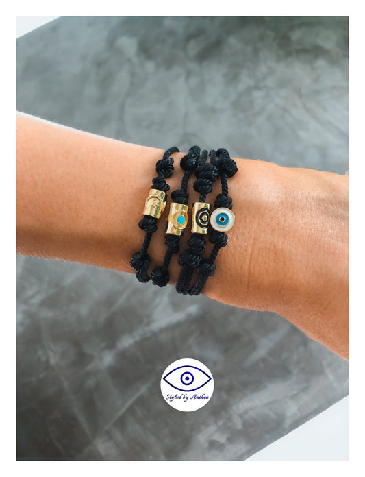 Adjustable Black Bracelets - Ornos