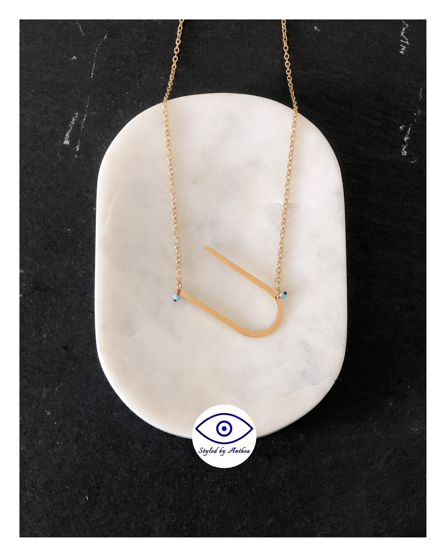 ALPHABET Gold Necklaces - A-Z - Styled by Anthea