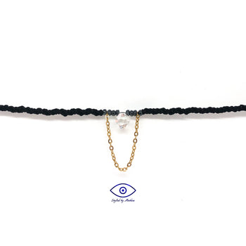 Symi Black Adjustable Necklace