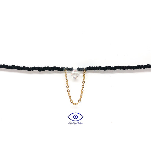 Symi Black Adjustable Necklace