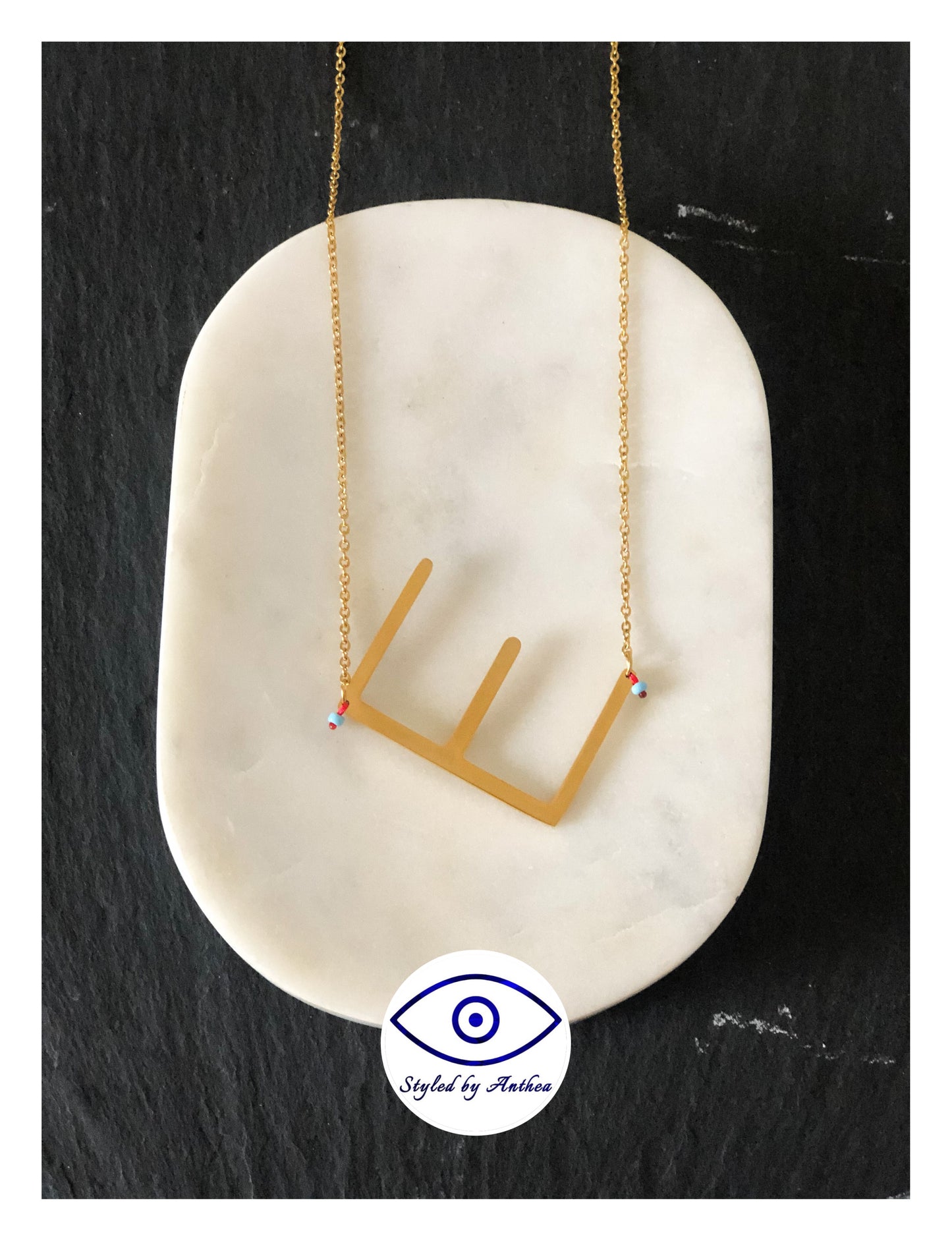 ALPHABET Gold Necklaces - A-Z - Styled by Anthea