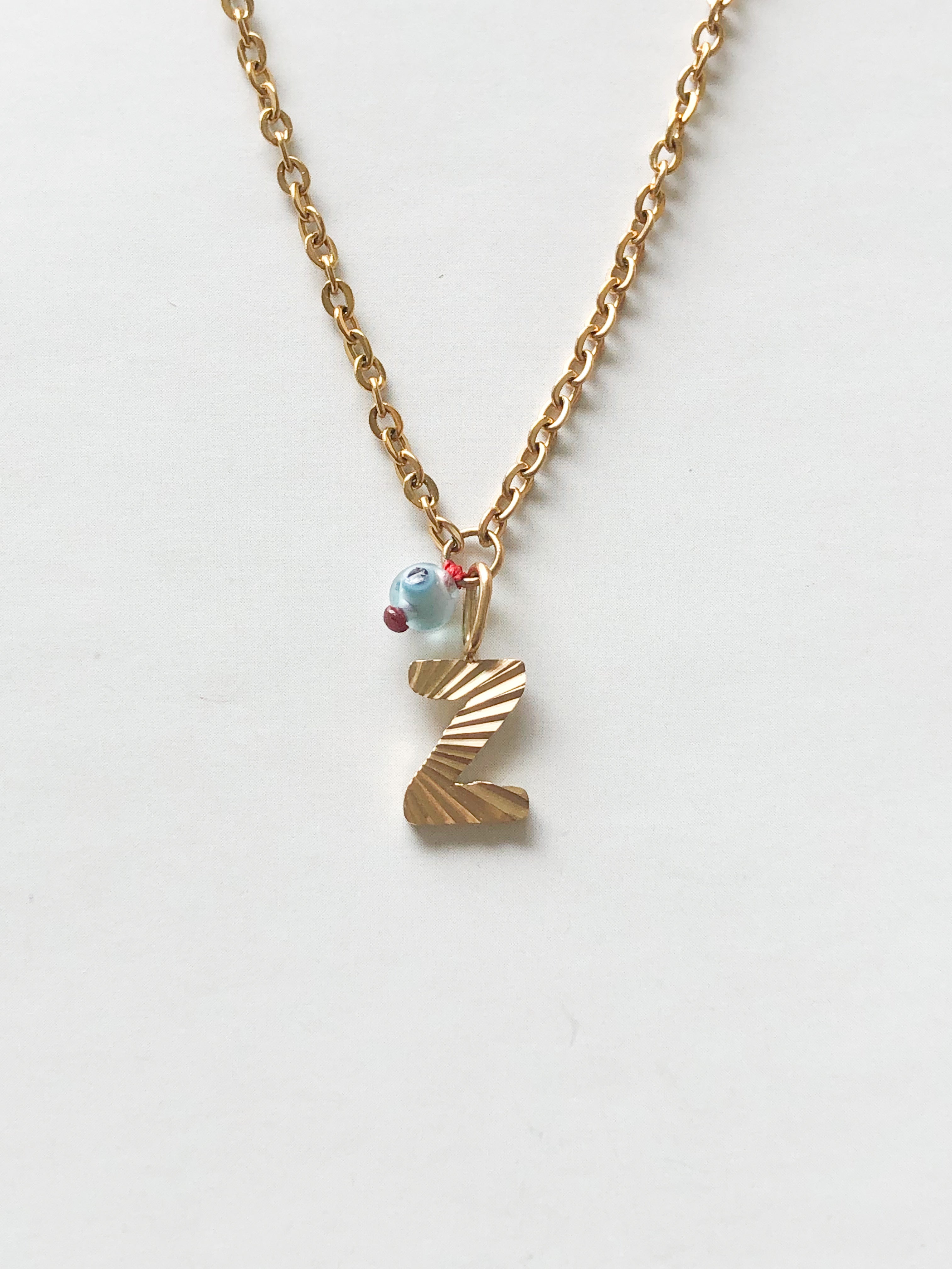 AlphaBeta Evil Eye Necklace ~ Gold - Styled by Anthea