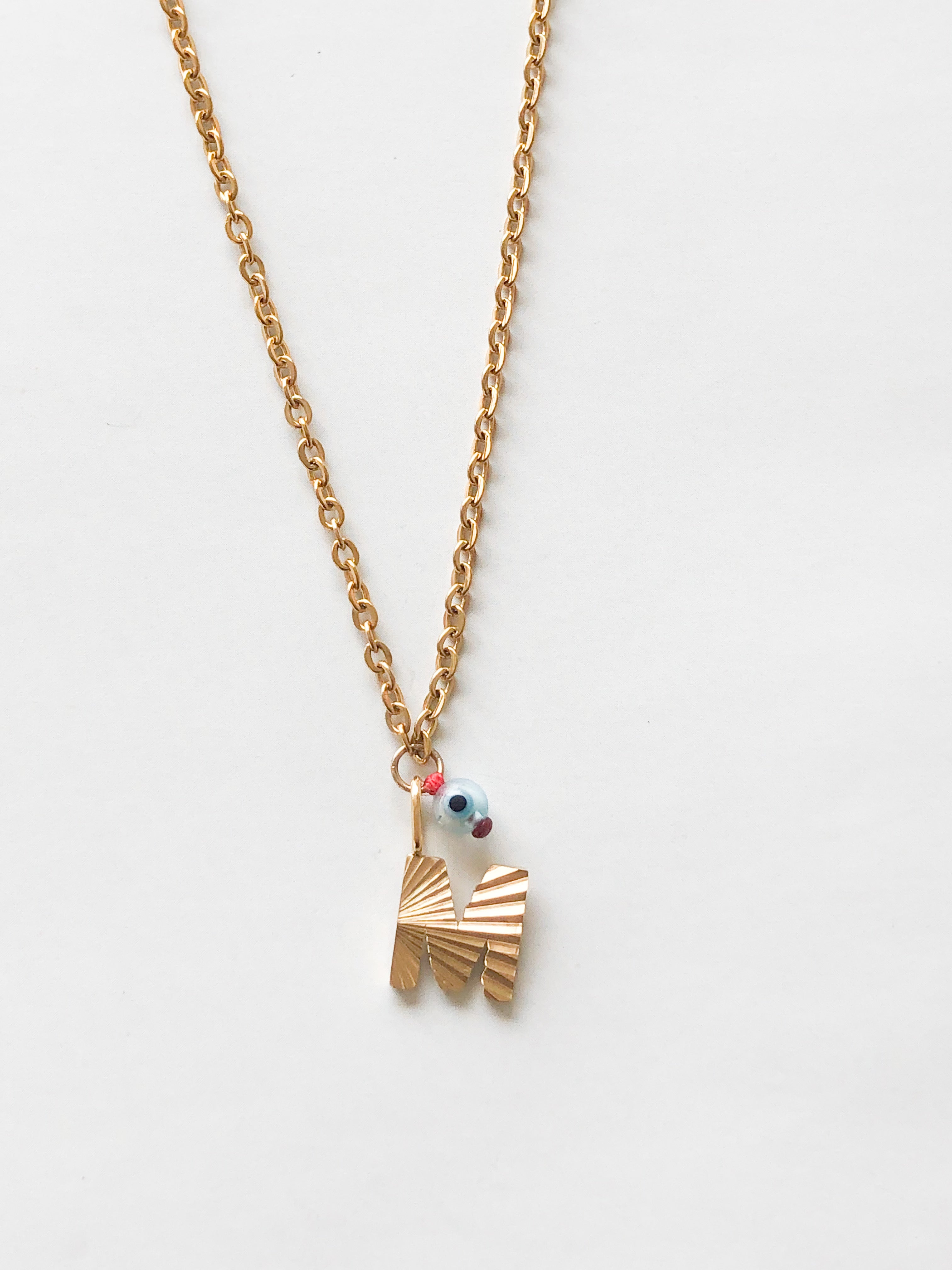 AlphaBeta Evil Eye Necklace ~ Gold - Styled by Anthea