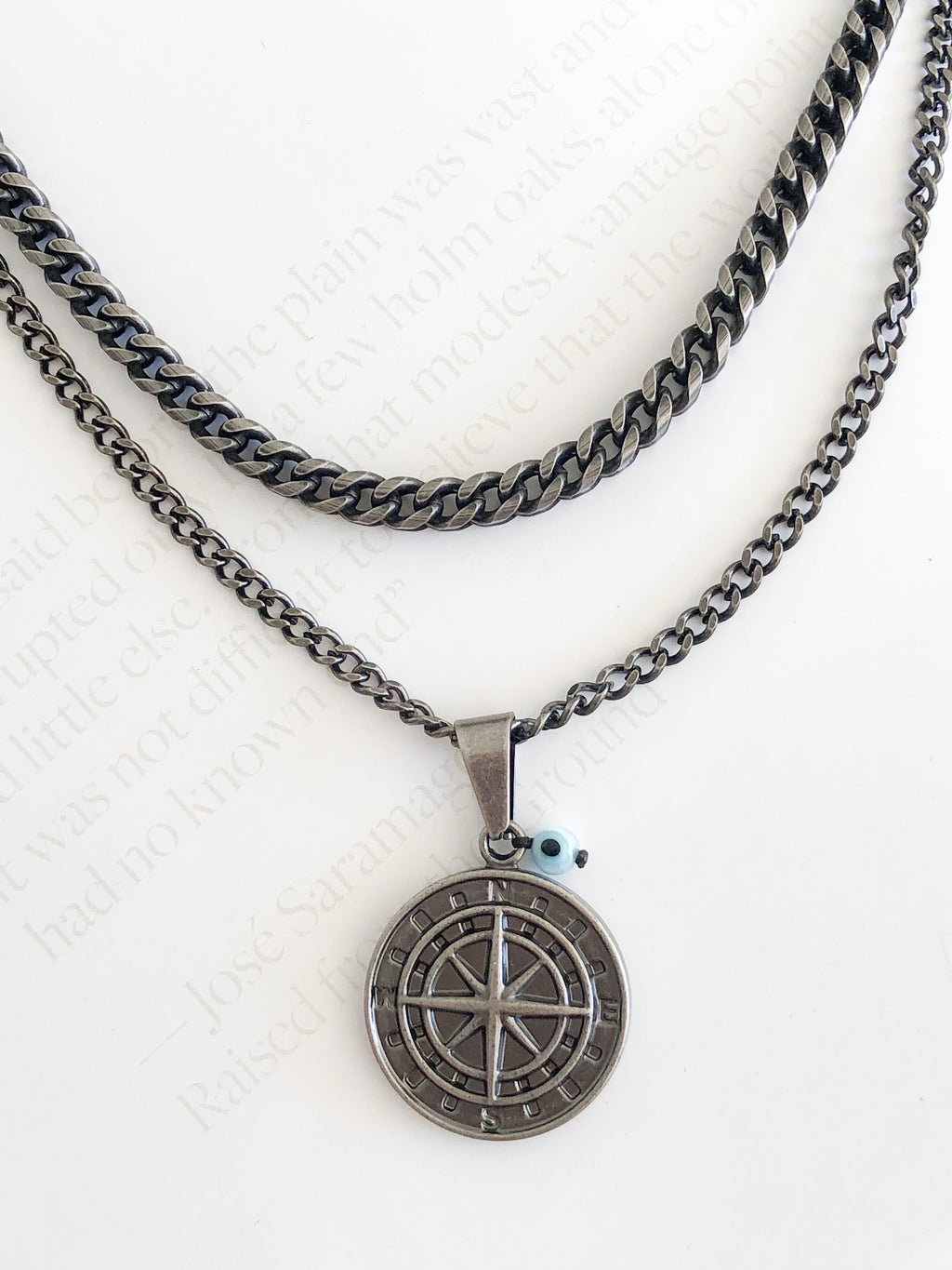 Men’s Compass + Minoan Necklace Stack - Styled by Anthea