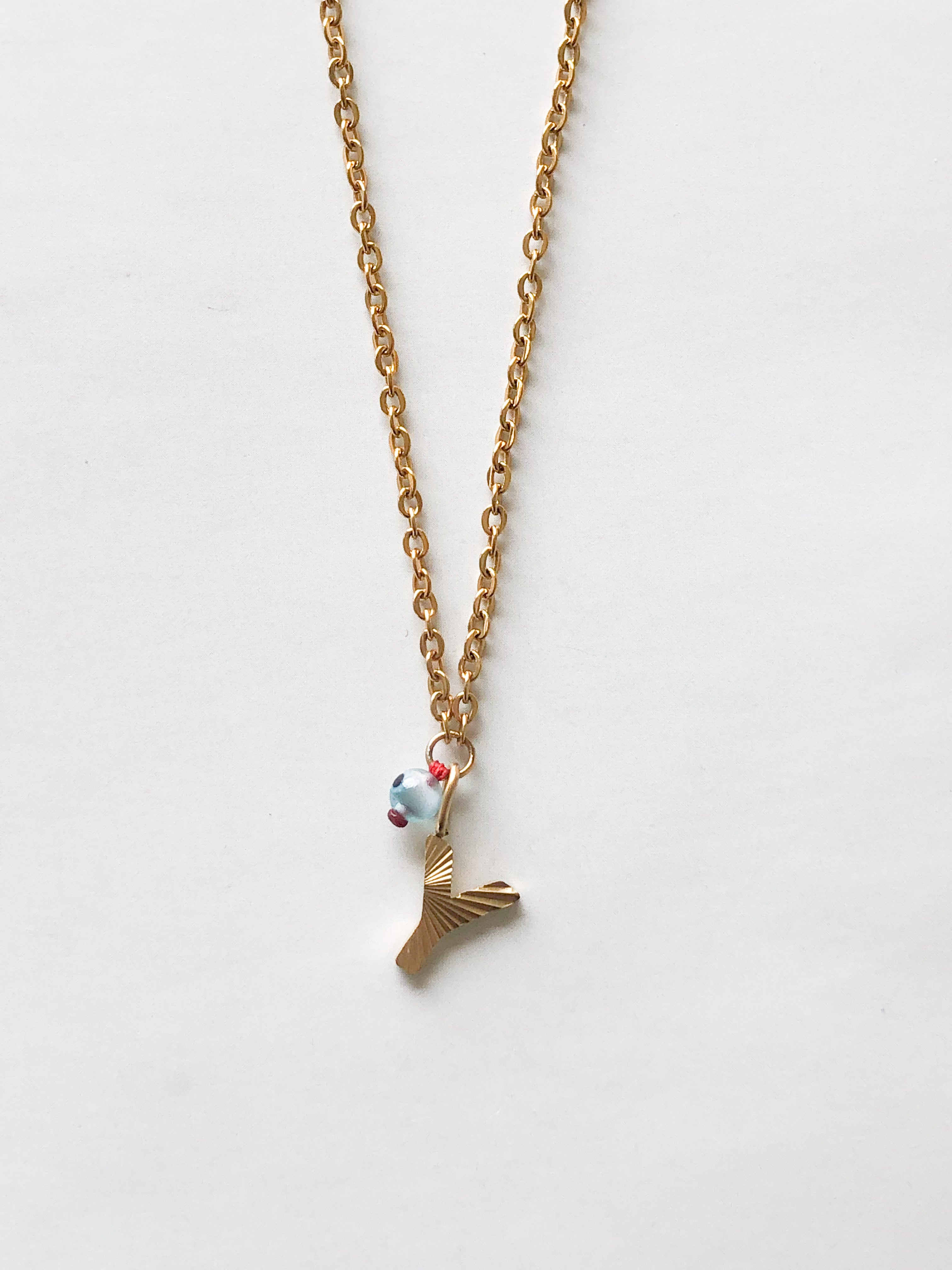 AlphaBeta Evil Eye Necklace ~ Gold - Styled by Anthea