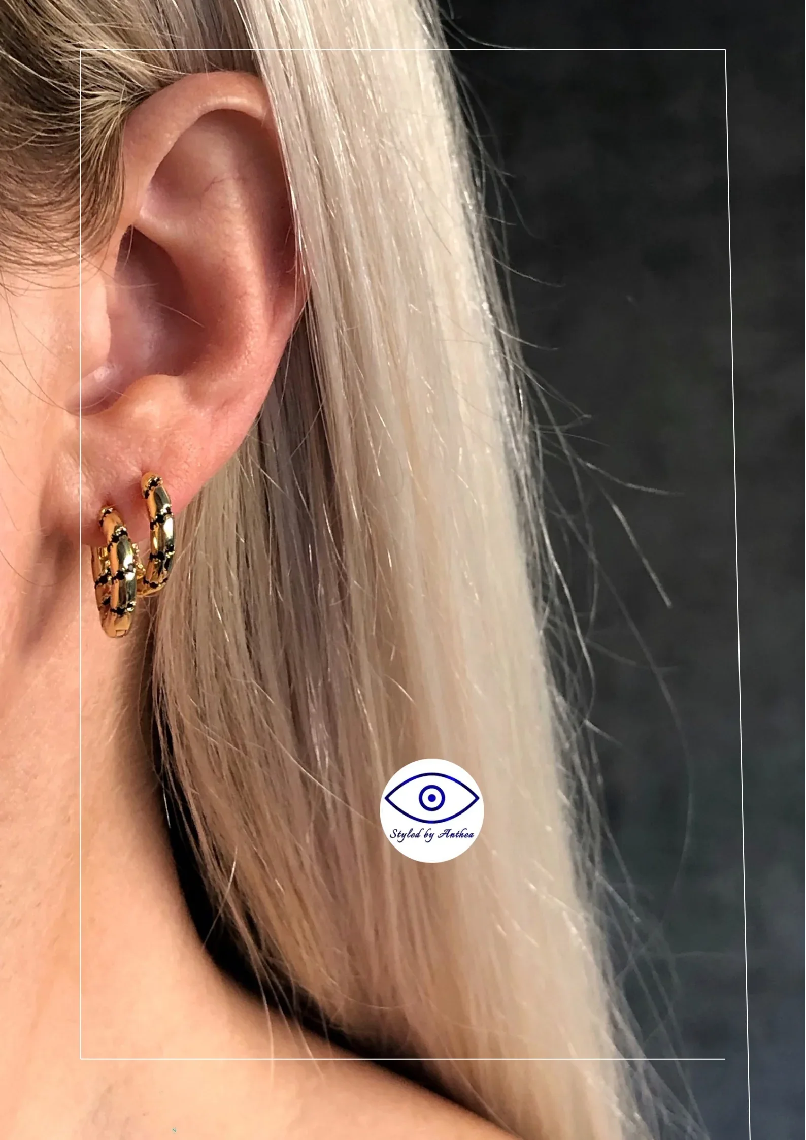 Earrings - Pilos Gold Huggies - Styled by Anthea