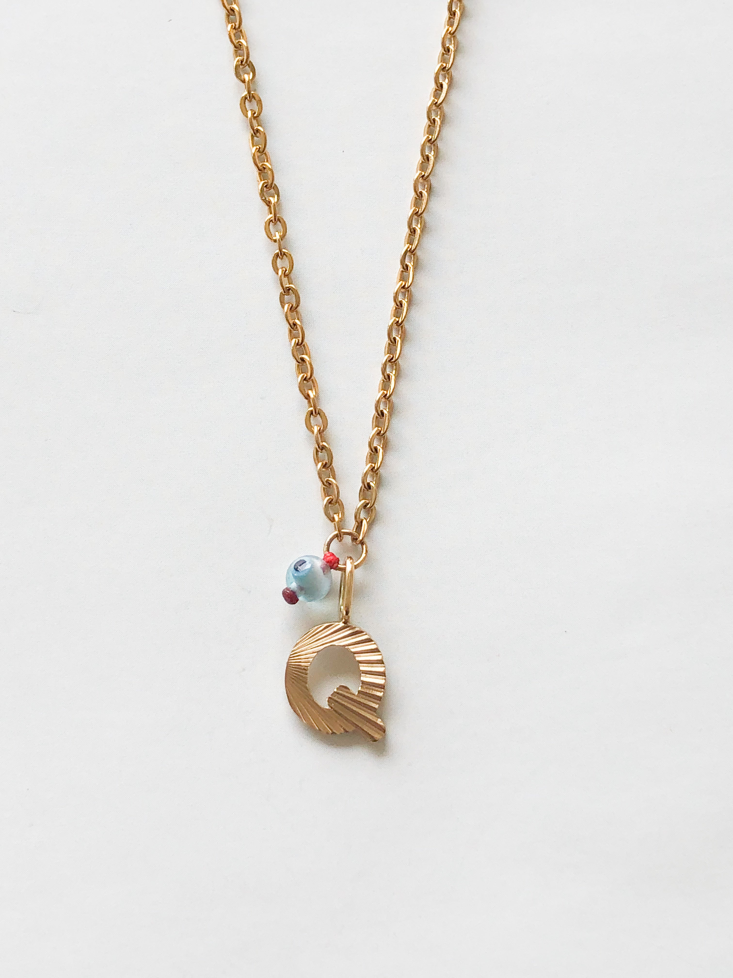 AlphaBeta Evil Eye Necklace ~ Gold - Styled by Anthea
