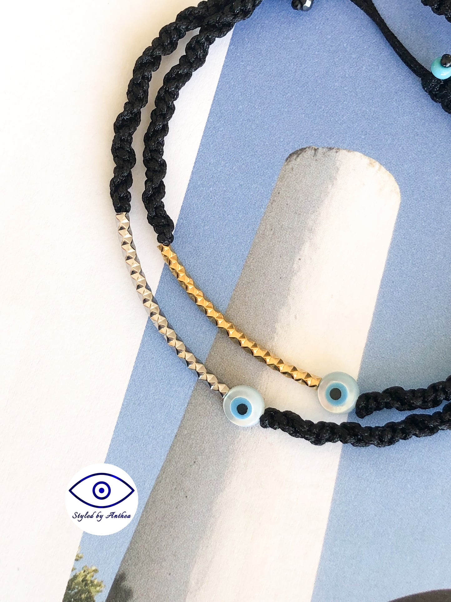 Adjustable Black Bracelet - Gorgona Evil Eye