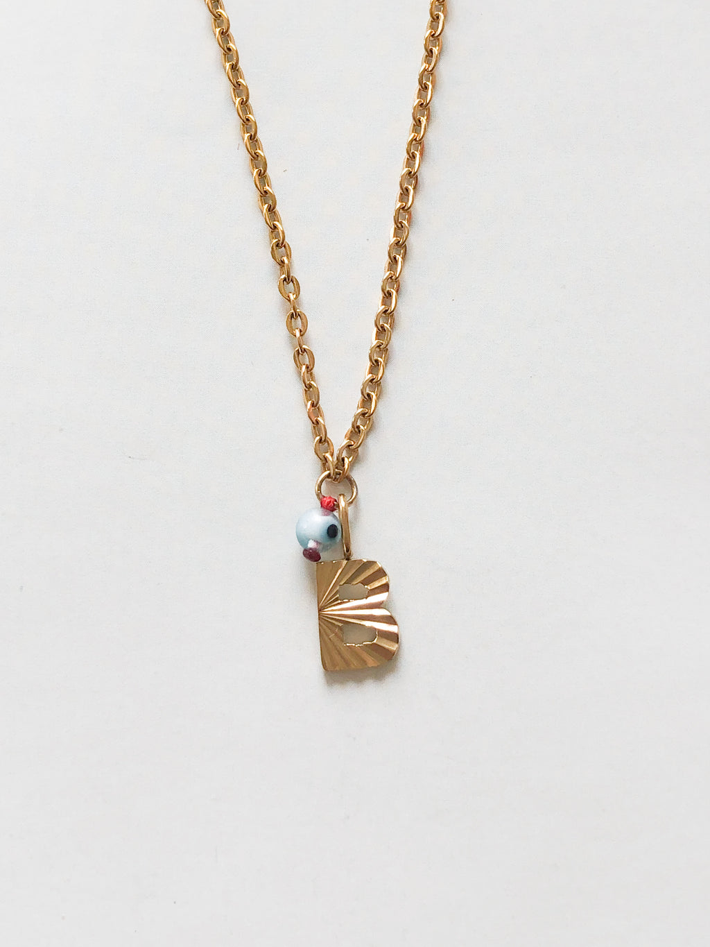 AlphaBeta Evil Eye Necklace ~ Gold - Styled by Anthea