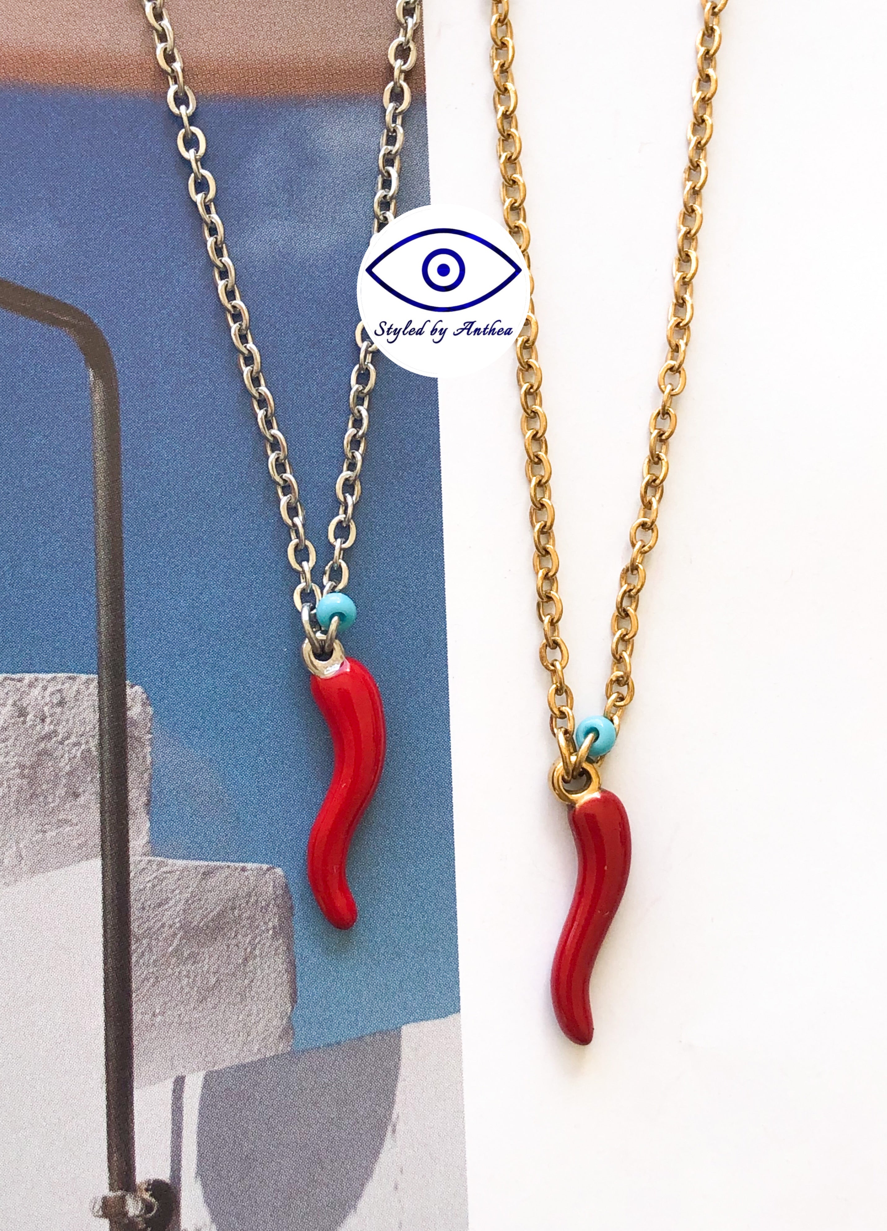 The Chilli Gold or Silver Necklace - Styled by Anthea