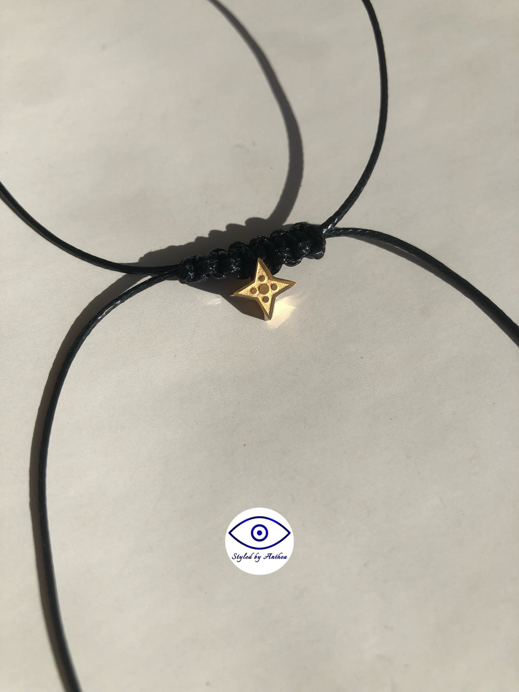 Adjustable Black Necklace- Northern Star On Tassels - Styled by Anthea