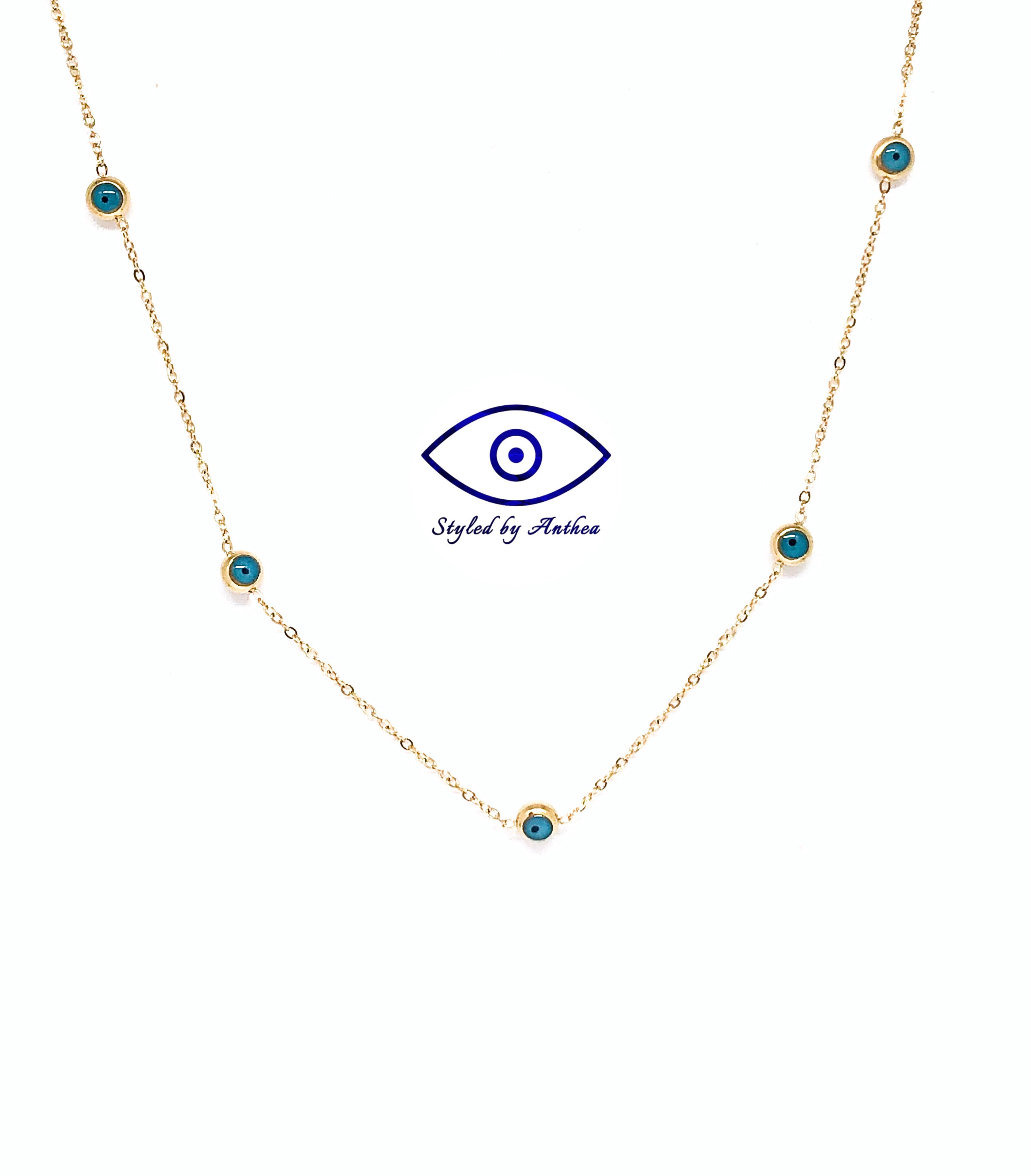 Mati Necklace (Evil Eye) - Styled by Anthea 
