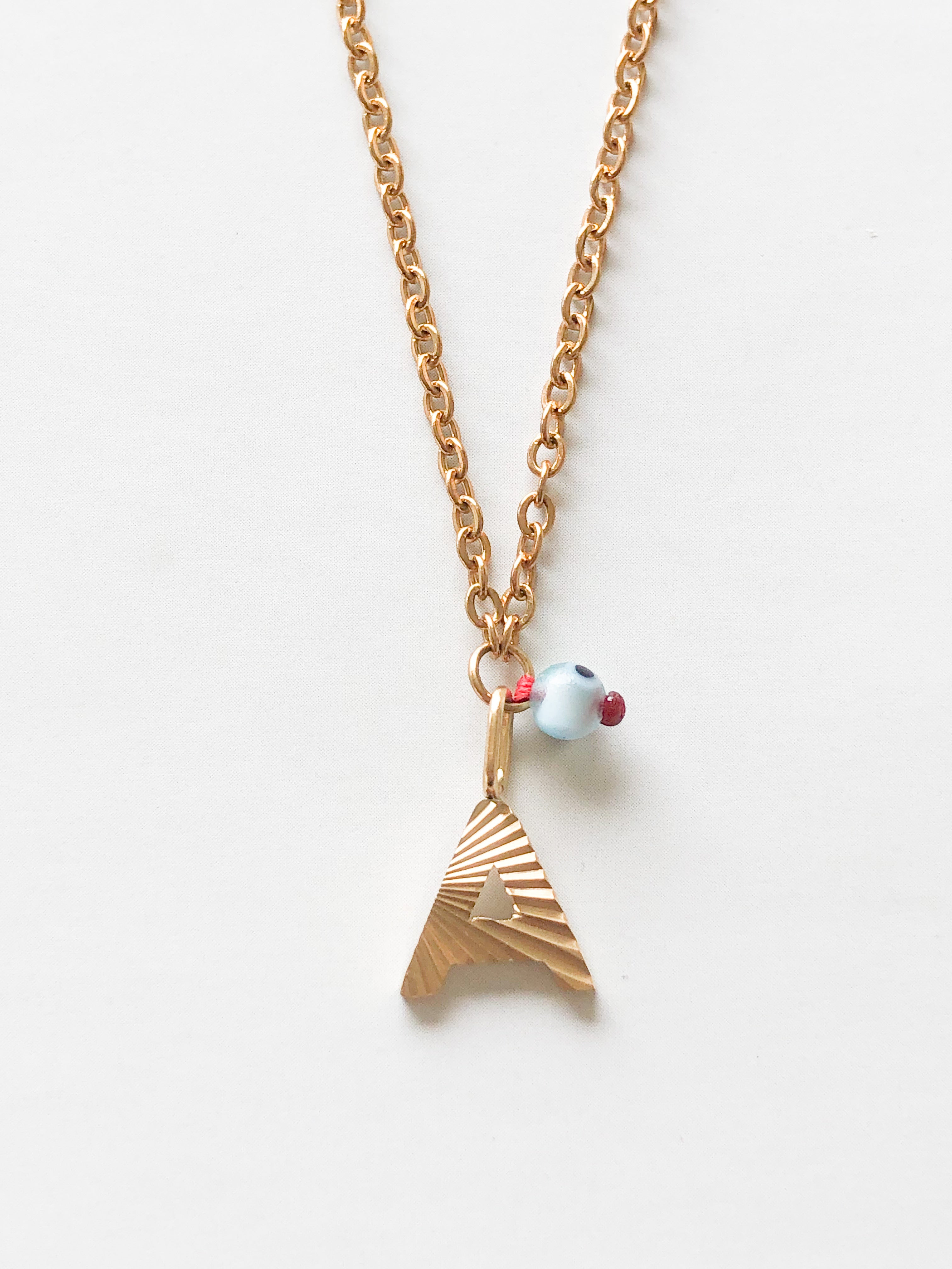 AlphaBeta Evil Eye Necklace ~ Gold - Styled by Anthea