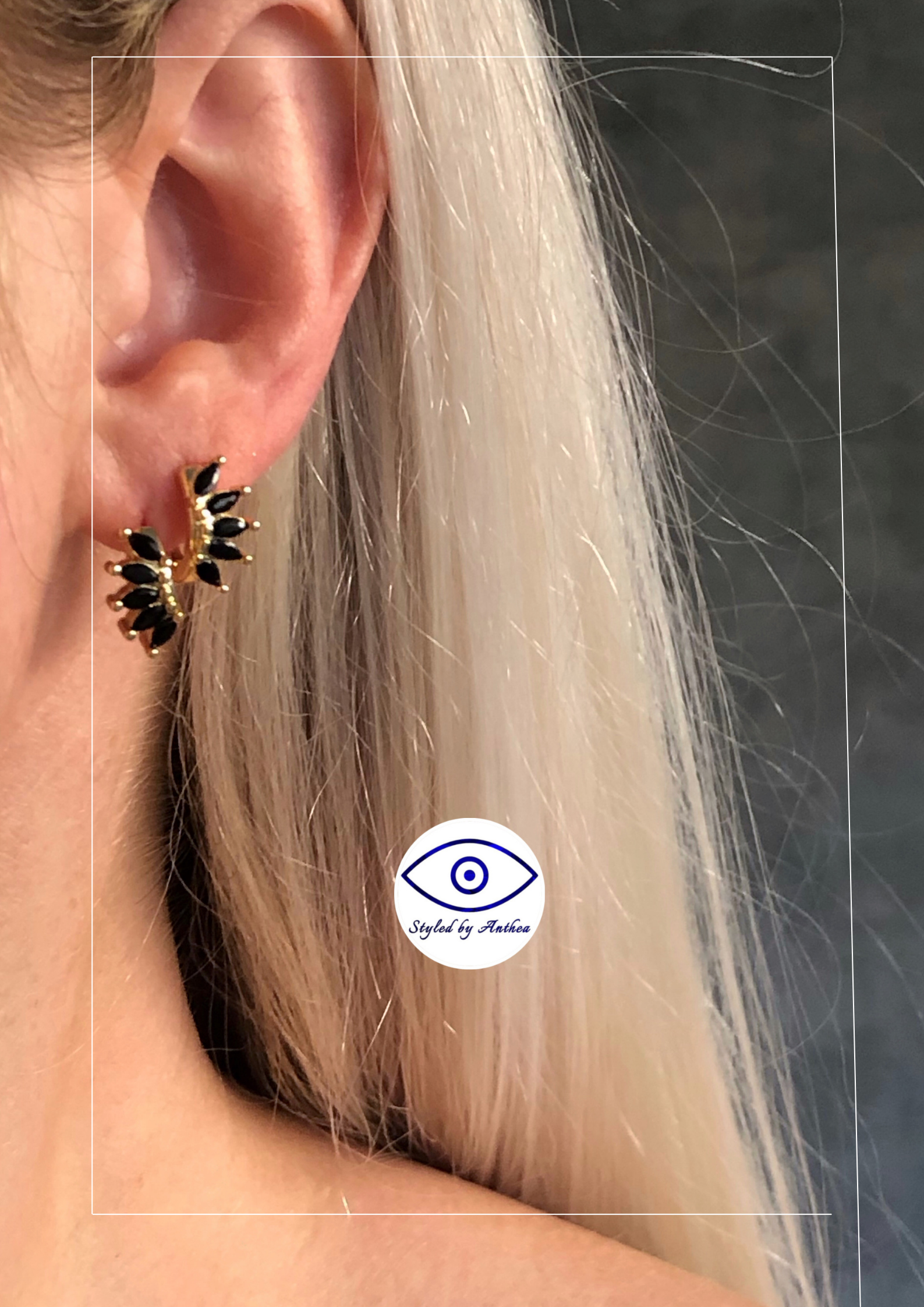 Earrings - Nafplion Gold Huggies - Styled by Anthea