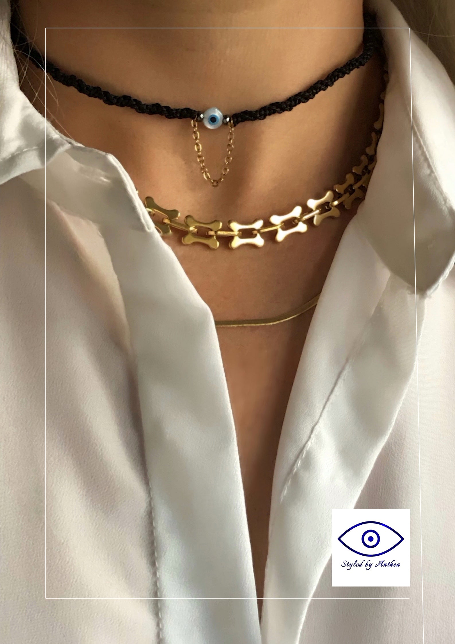 Ariel Evil Eye Necklace Stack - Styled by Anthea