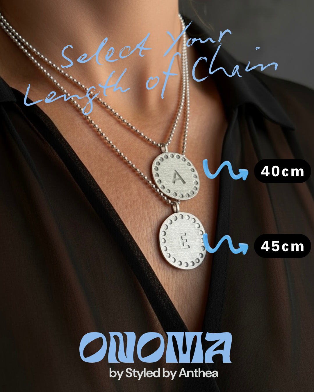ONOMA Silver Initial necklace