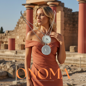 ONOMA Silver Initial Necklace | Personalised Greek Jewellery – Styled by Anthea