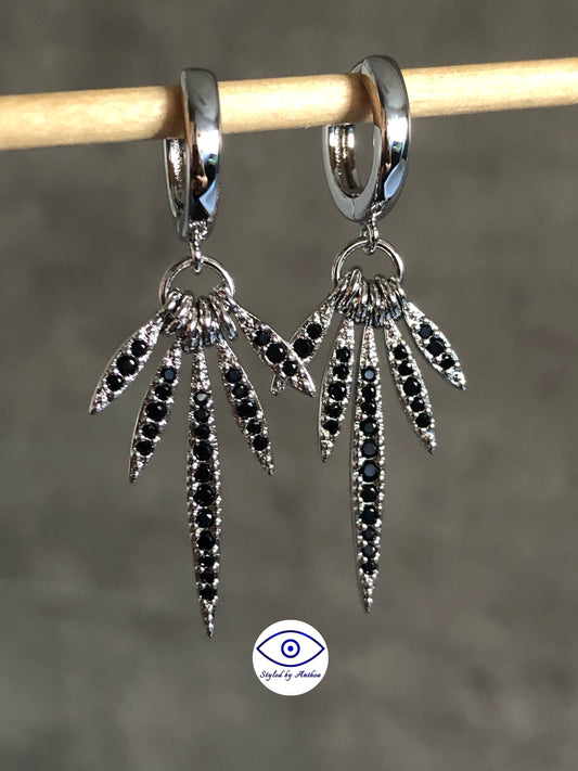 Earrings - Mani Silver Huggies
