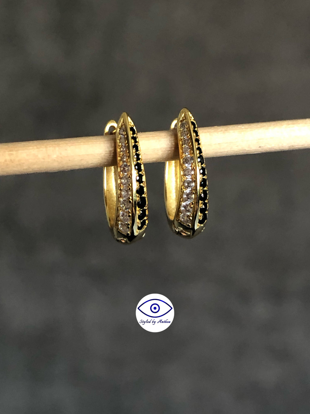 Earrings - Elafonisos Gold Huggies - Styled by Anthea
